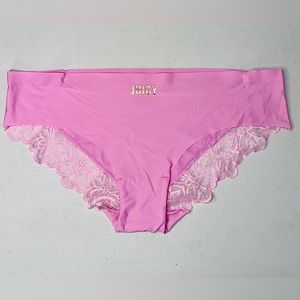 JUICY COUTURE Women’s Lacy Cheeky Panties 3 Pack NWOT Pink Leopard Black SZ L